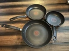 T-fal / Tefal Thermo-spot Nonstick Fry Set 3PC 8 10 12 Decent Used. Price: $35.00.