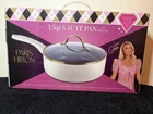 3.5 Saute Pan With Glass Lid Paris Hilton Ceramic Nonstick Induction Bottom New. Price: $15.99.