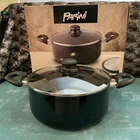 *new Box" - Parini 5 Quart Aluminum Dutch Oven Glass Lid Fast Ship. Price: $12.50.