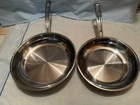 New - Cuisinart Chefs Classic Pro Stainless Steel 8" & 10" Fry Pans. Price: $65.00.