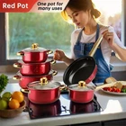 12 Piece Cookware Set Pots And Pans Home Kitchen Cooking Stick, Red New. Price: $38.99.