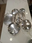 Demeyere The Wonderful World Of Cooking Triplinduc 5- Ply Set 6 Pans & 3 Lids Used. Price: $525.00.