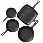 Yiyobeatfo Pre-seasoned Cast Iron SKILLETS,4 Piece Durable Pots And Pans Set Wit New. Price: $72.97.