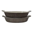 Vintage Creuset 20 Cast Iron Enameled Au Gratin Baking Dish Brown France Used. Price: $45.00.