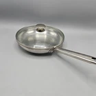 Wolfgang Puck Bistro Elite Collection 10" Stainless Steel Skillet Omelet Pan Lid Used. Price: $22.99.