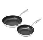 Amazon Basics 2 Piece Non-stick Stainless Steel Fry Pan Set 10 Inch And 8 New. Price: $35.00.