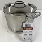 Viking 8 Qt Stock Pot 5-PLY Copper Core With Stainless Steel Lid Soup Sauce Pan Used. Price: $115.00.