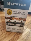 West Bend Ultimate Trio Slow Cooker 3X2.5QT Removable Crocks Stainless Steel New. Price: $57.74.