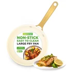 Nutrichef 12'' Large Fry Pan-non-stick & Silicone Handle, Interior New. Price: $35.99.