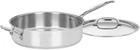 Cuisinart Stainless Steel, 5.5 Quart Saut Pan W/ Cover, Helper Handle, Chef's New. Price: $85.56.