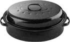 16INCH Roasting Pan Enamel On Steel Black Covered Oval Roaster With Lid Medi New. Price: $42.65.