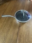 Pampered Chef 10 Stainless Steel Nonstick Skillet Hex Pattern +glass Lid Used. Price: $75.00.