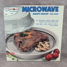 Nordic Ware Mighty Sizzler Microwave Browning Grilling Pan Lid Accessory Open. Price: $34.99.