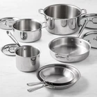 All-clad D3 Tri-ply Stainless-steel 10-PIECE Cookware Set, With 3-QT. Soup Pot, New. Price: $498.88.