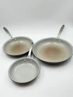 Tramontina Professional Ceramic Nonstick Fry Pan Set 3 Aluminum Skillets Silver Used. Price: $17.99.