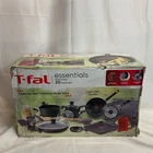 T-fal Essentials 20PC Nonstick Cookware Set, Black Partial New. Price: $69.99.