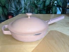Our Place Pan Frying Spice Terracotta 10.75" W/handle & Lid Non-stick Ceramic Used. Price: $26.99.