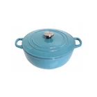 Mirro 4.8QT Cast Iron Enamel Dutch Oven Teal New. Price: $80.94.