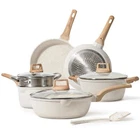 Carote Pots And Pans Nonstick, White Granite Induction Kitchen Cookware Sets New. Price: $318.99.