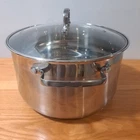 Bergner Stainless Steel 10QT Round Dutch Oven Stock No Bypot Pan With Glass Lid New. Price: $99.94.