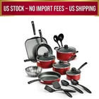 Tramontina Primaware 18 Piece Non-stick Cookware Set, Red New. Price: $36.99.