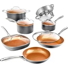 Gotham Steel 12 Piece Ceramic Cookware Set Nonstick Pots Pans Steamer Oven Safe New. Price: $109.99.