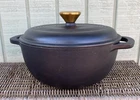 Brandani Italy Cast Iron Disa Braiser 3 Qt Dutch Oven Pot Pan Matte Black Used. Price: $74.99.