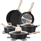 Soday 12-PC Non-stick Pots & Pans Set, Black Granite Induction Cookware New. Price: $89.98.