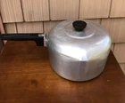 Vintage Wagner Ware Sidney Magnalite 4684 Qt Sauce Pan Double Spouted Used. Price: $92.00.