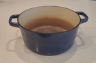 Cuisinart Dutch Oven Blue Cobalt Enamel C1650-25 Quart 4.8L Cast Iron Used. Price: $35.00.
