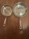 Pan Set Two Cuisinart Skillets Model #722-20 8 And 722-24 10 Induction Ready Used. Price: $30.00.
