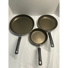 Farberware Nonstick Skillet Set 3 Piece Frying Pan Black Cookware Used. Price: $24.99.