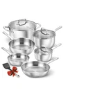 Koch Systeme Cs Stainless Steel Pots And Pans Set 10 Piece New. Price: $131.11.
