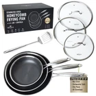 Stainless Steel Frying Pan Set Sartenes De Acero Inoxidable 3-PIECE Honeycomb New. Price: $177.43.