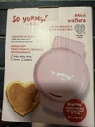 So Yummy By Bella Heart Mini Waffle Maker Pink Non Stick Plates - Free Shipping New. Price: $18.87.