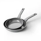 Sanho 2PC Ceramic Frying Pan Set Nonstick, 8" & 10", Diamond-titanium Coating New. Price: $37.99.