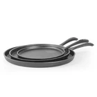 Commercial Chef 3-PIECE Cast Iron Griddle Set 8",10",12", Pre-seasoned,induction Open. Price: $36.54.