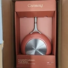 Caraway Nonstick Ceramic Frying Pan With Glass Lid (2.7 Qt, 10.5") Perracotta New. Price: $120.00.