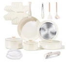 Chef Power Ceramic Nonstick Pots Pans Set 19 Piece With Detachable Handle New. Price: $48.00.