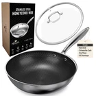 Mugaa Woks Stir-fry Pans Nonstick 11 Stainless Steel Lid Tri-ply New. Price: $84.44.