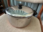 Revere Ware 1801 Copper Bottom 4 1/2 Qt Quart Stock Pot With Lid Used. Price: $30.00.