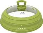 Microwave Splatter Cover Vented Glass Guard Lid With Collapsible Silico New. Price: $44.99.