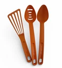 Rachael Ray Nylon Utensil Set Orange Spatula Fish Turner Slotted Spoon 3 Used. Price: $14.99.