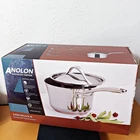 New Anolon Nouvelle Copper Stainless Steel 3.5-QUART Covered Saucepan. Price: $79.99.
