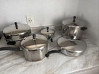 Farberware Vintage Aluminum Clad Stainless Steel Pots And Pans 10 Piece Set Usa Used. Price: $125.00.