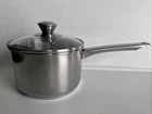 Tools Of The Trade Quart Sauce Pan HR10215 Stainless Steel W/ Glass Lid Vgc Used. Price: $14.99.