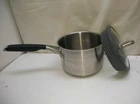 Calphalon Saucepan 2.5 Qt Induction Stainless Steel Saut Pot Frying & Lid Used. Price: $67.99.