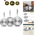 Whole Body Tri-ply Stainless Steel Frying Set, 8 /10 /12 Cooking Pans, K... New. Price: $203.39.