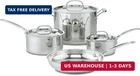 Cuisinart 7-PIECE Stainless Steel Pots And Pans Set, Cookware Compatible Wit New. Price: $202.42.