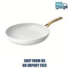 Thyme & Table 12" Non-stick Signature Ribbed Fry Pan- White Gold New. Price: $23.96.